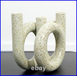 Contemporary Modern Ikebana Ceramic Art Vase Candle Holder Table Sculpture