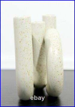 Contemporary Modern Ikebana Ceramic Art Vase Candle Holder Table Sculpture