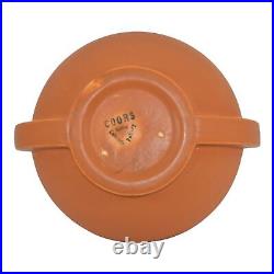 Coors Colorado 1940s Vintage Art Deco Pottery Orange Handled Ceramic Vase
