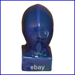 Cowan 1930s Vintage Art Deco Pottery Blue Elephant Ceramic Figurine Paperweight