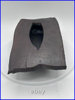 Craig Easter Studio Art Pottery Rectangular Form Vase Ceramic Dark Brown Ikebana