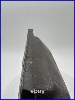 Craig Easter Studio Art Pottery Rectangular Form Vase Ceramic Dark Brown Ikebana