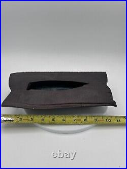 Craig Easter Studio Art Pottery Rectangular Form Vase Ceramic Dark Brown Ikebana