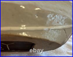 Craig Petey Ceramic Stoneware Round Vase Slip Design Fine Art Studio Pottery