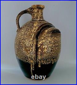 Crying Jug Fat Lava Large Ceramic Pottery Vase With Handle