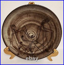 Cyrano Art Pottery Plate, Herb Goldberg Original Art, Signed