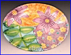 DAMARISCOTTA Maine Studio Art Pottery 10.75 x 8.25 Oval Platter Tray Plate