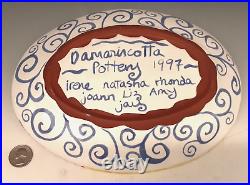 DAMARISCOTTA Maine Studio Art Pottery 10.75 x 8.25 Oval Platter Tray Plate
