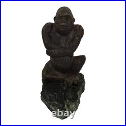 Daga Studio Vintage Art Pottery Ceramic Gorilla Figurine On A Rock 75