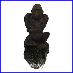 Daga Studio Vintage Art Pottery Ceramic Gorilla Figurine On A Rock 75