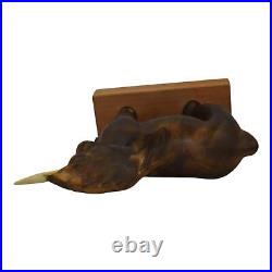 Daga Studio Vintage Art Pottery Ceramic Unicorn Figurine Sculpture On Wood 23A Daga Studio Vintage Art Pottery Ceramic Unicorn Figurine Sculpture On Wood 23A