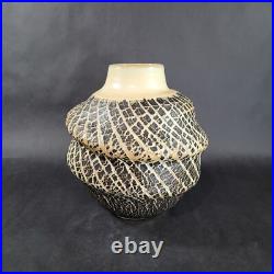 David C. LaLomia Studio Pottery Vase Hand Thrown Stretched Texture 2012 10