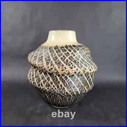 David C. LaLomia Studio Pottery Vase Hand Thrown Stretched Texture 2012 10