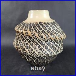 David C. LaLomia Studio Pottery Vase Hand Thrown Stretched Texture 2012 10