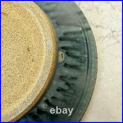 David Shaner Signed Studio Pottery Plate Blue Textured Water 12 Large