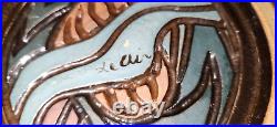 Deb LeAir Bowl & Lid Hand Carved Clay Ceramic ART Pottery #524 Pot Urn Vessel