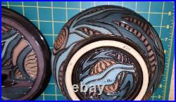 Deb LeAir Bowl & Lid Hand Carved Clay Ceramic ART Pottery #524 Pot Urn Vessel