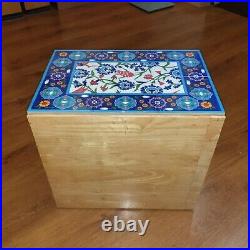 Decorative Set Of 6 Blue Art Pottery Ceramic Tiles Mural for Wall 12 x 18'