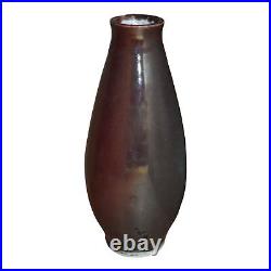 Dedham Hugh Robertson Vintage Art Pottery Metallic Red Brown Glaze Ceramic Vase