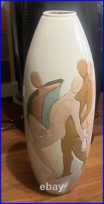 Designer Italian Ceramic Vase Signed Dated Les Boy