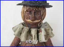 Detail Hand Crafted Painted Lois Knudsen Art Pottery Ceramic Figure, 13.5