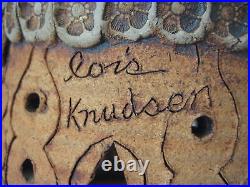 Detail Hand Crafted Painted Lois Knudsen Art Pottery Ceramic Figure, 16.5