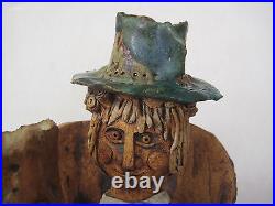 Detail Hand Crafted Painted Lois Knudsen Art Pottery Ceramic Figure, 16.5