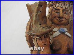 Detail Hand Crafted Painted Lois Knudsen Art Pottery Ceramic Figure, 16.5