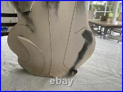 Dewey Studio ART POTTERY Large Cat by Mary Gates Dewey 1993 4 Signed Sculpture