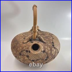Don McWhorter Stoneware Signed Snake Skin Teapot & Lid Ceramic Art Pottery