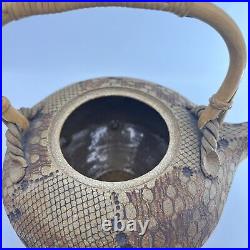 Don McWhorter Stoneware Signed Snake Skin Teapot & Lid Ceramic Art Pottery