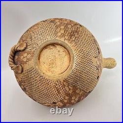 Don McWhorter Stoneware Signed Snake Skin Teapot & Lid Ceramic Art Pottery