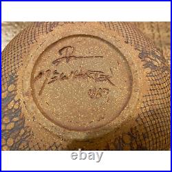 Don McWhorter snakeskin, ceramic pottery, signed. Bowl 1987