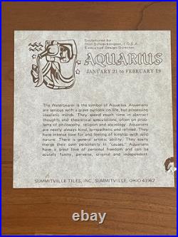 Don Schreckengost Art Pottery Ceramic Trio Zodiac Tile Summitville Tile Co. Art