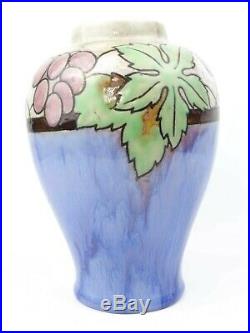 Early 20th C. Art Deco Royal Doulton Lambeth Vase Grape Vine 1920-39