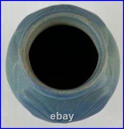 Early Van Briggle Pottery Butterfly Vase 4 Ming Blue c1920 Dirty Bottom