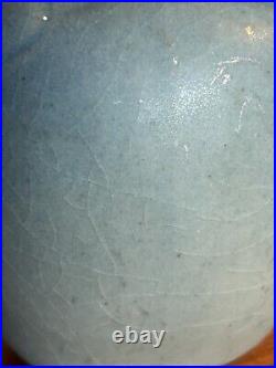 Early Van Briggle Pottery Butterfly Vase 4 Ming Blue c1920 Dirty Bottom