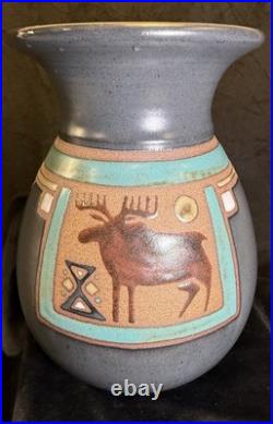 Earthsea Pottery Art Ceramic Vase Miller & Vrana Studio. Signed