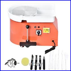 Electric Pottery Wheel Ceramic Machine 25CM 350W 110V Work Clay Art Craft DIY US