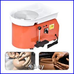 Electric Pottery Wheel Ceramic Machine 25CM 350W 110V Work Clay Art Craft DIY US