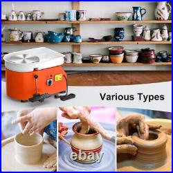 Electric Pottery Wheel Ceramic Machine 25CM 350W 110V Work Clay Art Craft DIY US