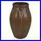 Ephraim Faience 2010 Hand Made Art Pottery Symmetry Brown Ceramic Vase D13