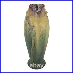 Ephraim Faience 2017 Experimental Handmade Pottery Yellow Butterfly Ceramic Vase