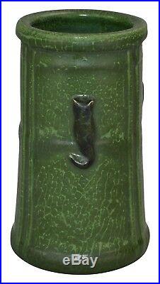 Ephraim Faience Pottery 2011 Experimental Arts And Crafts Sitting Cat Vase