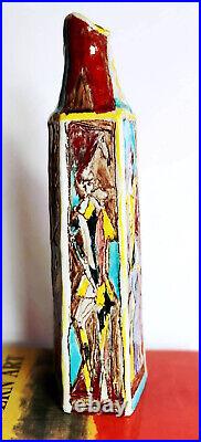 Eugenio Pattarino, Italian Art Pottery Vase, Unique, Modern Design