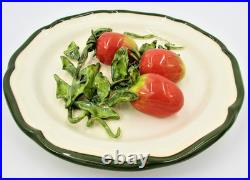 Eva Gordon 3D Plum Tomatoes Ceramic 12 Signed 3D Wall Art Plate Pottery