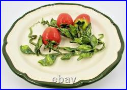 Eva Gordon 3D Plum Tomatoes Ceramic 12 Signed 3D Wall Art Plate Pottery