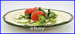 Eva Gordon 3D Plum Tomatoes Ceramic 12 Signed 3D Wall Art Plate Pottery