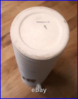 Excellent Mid Century Modern Ribbed Abstract Art Pottery Vase 11 3/4