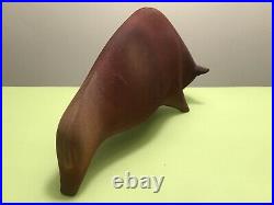 Extraordinary MID Century Moderna Abstract Art Ceramic Sculpture Taurus Bull Ox